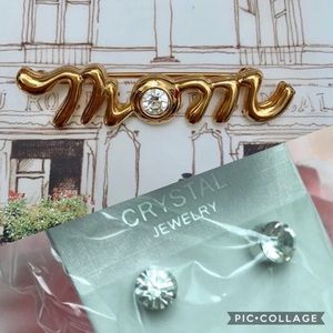 Brooch & studs earrings💎✨